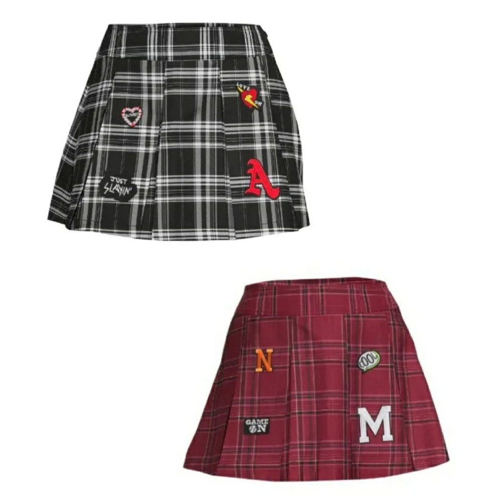Sz Large New Tennis Plaid Skirts x2